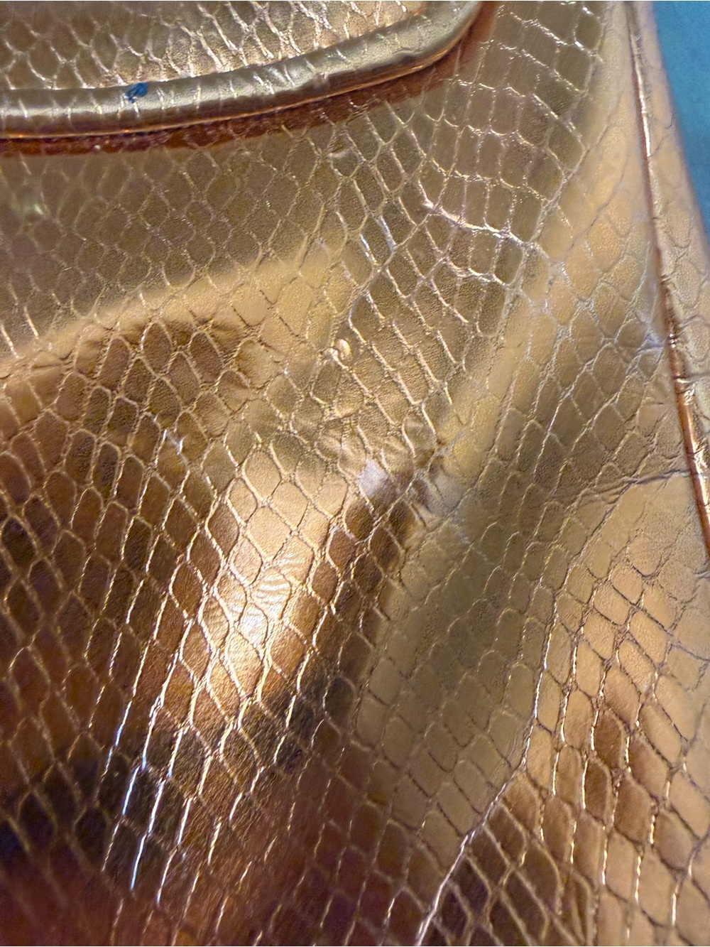 Y2K House of Deréon Metallic Bronze Studded Clutch ✨ - Picture 8 of 17